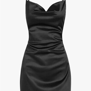 Black Satin/Silk Dress